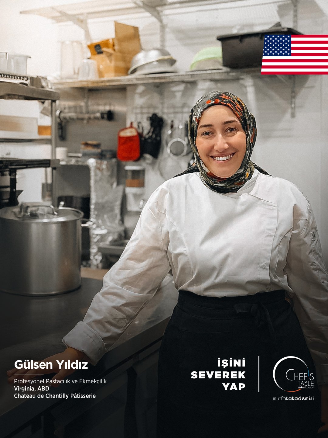 Gülsen Yıldız, ABD’nin Virginia eyaletinde bulunan Chateau de Chantilly Pâtisserie’de!